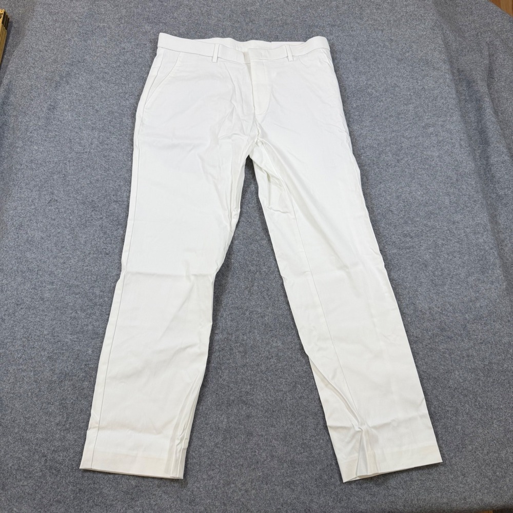 Tommy Hilfiger TH Flex White Stretch Pants 33x30 TATE-TH TTEAPH1A0025
